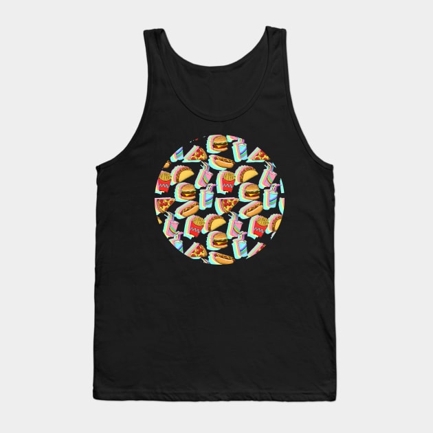 Rainbow Fast Food Tank Top by micklyn